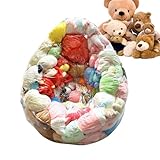 Mxshc Bean Bag Bezug | Durchsichtige Fülltier Sitzsack Hülle,Großer Möbelsitz Für Schlafzimmer Wohnzimmer Zuhause Wohnung Kinder Teens Erwachsene Plüschtier Organisation