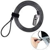 Zolunu Laptop Lock Sicherheitskabel mit 4-stelligem Kombinationsschutz und Diebstahlschreckung für PC/Laptops, MacBook, Tablets, iPad oder andere Computer