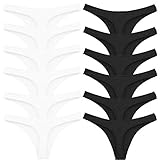 Toocool - 12er-Pack Damen-String aus Baumwolle, Damen-Slips, String, dehnbarer String 12 Stück, Strings & Tangas für Damen 368-12 [S-M, Fantasie 1 ]