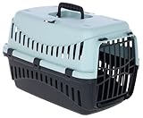 Kerbl Pet Transportbox Expedion, blau/schwarz, 45x30x30 cm, Hundebox, Katzenbox, Hundetransport, Kunststoff, kleine Hunde, Katzen