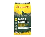 JOSERA Lachs & Kartoffel (1 x 12,5 kg) | Adult | Premium Trockenfutter für ausgewachsene Hunde | Kartoffel & Lachs als einzige tierische Proteinquelle | getreidefrei | Hundefutter| 1er Pack