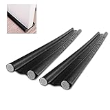 Gvolatee 2 stück Türen Zugluftstopper mit Doppeldichtung 96cm, Türdichtung Zuschneidbar Effektive gegen Zugluft, Lärm, Kälte und Insekt, Windstopper Luftzugstopper Schwarz Schaumbaumwolle Grau