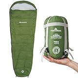 Trinordic 900g Ultraleicht Sommerschlafsack XL – kleines Packmaß mit Anti-Klemm-Reißverschluss – Mumienschlafsack Outdoor für Erwachsene, ideal für Camping, Wandern & Bikepacking