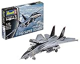 Revell Modellbausatz Flugzeug 1:72 - Grumman F-14D Super Tomcat im Maßstab 1:72, Level 3, originalgetreue Nachbildung mit vielen Details, 03960, 26 x 29,8 cm, Zum Bemalen