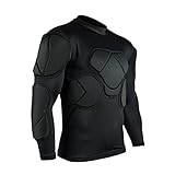 Lalander Protektorenshirt Langarm Protektoren Shirt Gepolstert Sportanzug/Schutz Bekleidung für Fußball Basketball Paintball Kampfsport Rugby