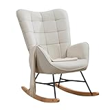 MEUBLE COSY Schaukelstuhl Relaxstuhl Schaukelsessel Sessel Stuhl Wohnzimmersessel Relax Lounge mit gepolsterter Sitzfläche, 68x87x98cm