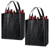 JcvPot Flaschentasche 6 Flaschen Flaschenträger, Praktischer Flaschenkorb 6 Flaschen, Transportlösung für Weinflaschen, Stabile Tragetasche 32 cm Höhe 38 cm Breite 25 cm