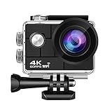 Winnes 4K Action cam mit 2.0 Zoll Bildschirm, unterwasserkamera 30m Wasserdicht 170°Weitwinkel,Sports Kamera mit Zubehör Kits, Stabilisierung, Unterstützt 64G Speicher