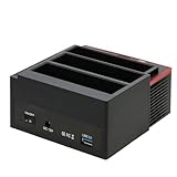 luxurious 1 Stück All-In-1-Dual-Bay-Festplatten-Dockingstation Multifunktionale 2,5/3,5-IDE- und SATA-Festplattenbasis Schwarz USB 3.0 HDD-Station EU-Stecker