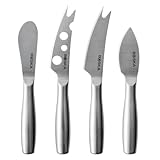 BOSKA Käsemesser-Set Mini Copenhagen/vier Käsemesser/Edelstahl/Silber / 145 x 20 x 9 mm