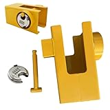 Abschlepp-Zungenschloss, Edelstahl, universelles Zubehör für Auto, robust, Schloss für Anhängerzunge für Ladungstür, Container, LKW, Wohnmobil, Van