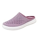 Damen Orthopädische Sandalen Mesh Laufschuhe Air Cushion Flache Schuhe Hinten Offen Slip on Sneaker Atmungsaktiv Hallux Valgus Schuhe Low-Top Arbeitsschuhe Fitness Slip on Schuhe Fußballschuhe