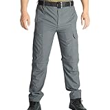 Kewagula Herren Wanderhose Zip-Off Trekkinghose Atmungsaktiv Outdoor Hose Herren Schnell Stretch Trekkinghose Abnehmbar Zip-Off Outdoorhose Sommer Hiking Pants Funktionshose