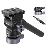 SMALLRIG Stativ Fluid Videokopf Video Head Mount Plate CH20 mit Schnellwechselplatte für Arca Swiss，Nivellierbasis, Verstellbarer Griff, Schwenk, Neigekopf für Kompaktkameras, 8.8lb/4kg - 4170B