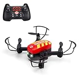 Dickie Toys - RC Fire Drone (12 cm) - ferngesteuerte Feuerwehr-Drohne ab 8 Jahre mit Flugstabilisator und Licht, Spielzeug für Kinder, 6 km/h, inkl. Fernbedienung und Batterien