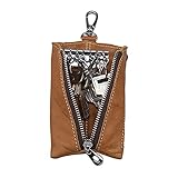 Yardenfun 1 Stk Schlüsseltasche schlüsselanhänger plastikbeutel Karten halter schlüsseletuie key wallet Gürteltaschen für Herren Auto Damenhandtaschen Lederband Münzfach Geldbörse PU-Leder