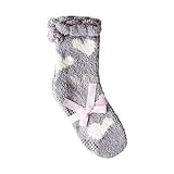 Damensocken Korallensamt sind süß süß. Winterverdickte mittelgroße Schlauchsocken, Bodensocken, Sickersocken Herren Socken Ohne Gummibund (Purple, One Size)