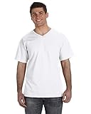 Fruit of the Loom Herren valueweight v-ausschnitt, kurzarm t-shirt groß weiß