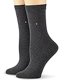 Tommy Hilfiger Damen Th Women Casual 2p Socken, Anthrazit Melange, 39-42