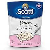 Riso Scotti Venere & Jasmin Express Reis (6x 230g) | Schwarzer Vollkornreis mit Jasminreis | Instant-Reis mit feinem Duft & Geschmack | Fertig in 2 Min