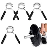 Fenglin-joy Hantelstange Federverschluss, 4 Stück 30mm Hantelverschlüsse, Langhantel-Clip, Hantel-Klammern für Hanteln, Übung, Gewichtheben, Hantelbefestigung