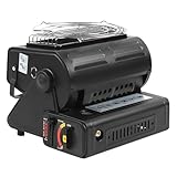 VonVVer Gasheizung 1300W - Tragbare Gasheizung Campingheizer Camping Heizung Keramik Brenner Gasheizung 100 g/h Gasstrahler Gasverbrauchswert Mini Gasheizung für Outdoor, Zeltheizung(Schwarz)