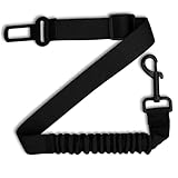 EASERIA Hundegurt fürs Auto, Premium Hunde Anschnallgurt, Elastische Hund Sicherheitsgurt mit Rückdämpfung, Verstellbare Länge 54-72- 90cm, für Kleine und Mittlere Hunde und Alle Autotypen, Schwarz