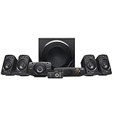 Logitech Z906 5.1 Sound System, Lautsprecher mit 1000 Watt Surround Sound, THX, Mehrere Audio-Eingänge, Fernbedienung, EU Stecker, PC/PS4/Xbox/Stereo-Anlage/TV/Smartphone/Tablet - Schwarz