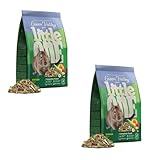 Little One Green Valley Degus | Doppelpack | 2 x 750 g | Faserfutter für Degus | Aus 60 verschiedenen Wiesengräsern und -kräutern bestehendes Heimtierfutter | Kaltgepresst
