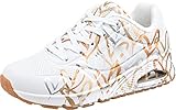 Skechers Damen UNO Metallic Love Sneaker, weiß, 42 EU