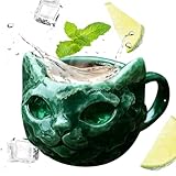 Mineral Kristall Tassen Für Kaffee | Katzenform Heißschokoladenbehälter | Schreibtisch Deko Frühstückstasse - Für Saft Bier Milch Speisezimmer Küche Büroraum Lehrkräfte Studierende Geburtstag Feiertag
