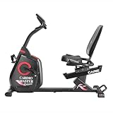 Care Fitness - Halbliegendes Fahrrad – Cardio Master Deluxe – 7 Funktionen – 32 Stufen – 24 Programme – verstellbarer Sitz – gewichtete Pedale – flüssige und leise Pedale