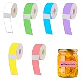 LEOINAER 6 Rollen Etikettenband – Thermisches Etikettenband 12 x 40 mm, Kompatibel mit D30/D32/D35/Q30/P11/P12/P15, 960 Etiketten für Thermal Drucker, Selbstklebende Etiketten