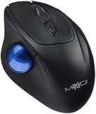 Mod-It Gaming Maus: Kabellose Trackball-Maus mit Bluetooth, 7 Tasten, Scrollrad, 1.600 DPI (Trackball drahtlos, Trackball Wireless, Laptop Tisch)