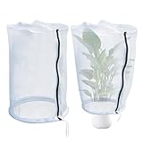 Pflanzenabdeckungen – atmungsaktiver Netz-Barriereschutz, 2-teiliges Vogelschutznetz für Tomatenkäfige, Gemüse- und Obstpflanzenschutz für den Garten im Freien, und Hofsicherheit, Tomatenblumena