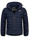 Geographical Norway Winter Jacke Parka Steppjacke Kapuze Kapuzenjacke Parka Outdoor Stepp FvS Production H-H, Farbe:Navy, Größe:L