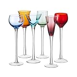 Hagen Grote Edelstein-Farben-Likörset, 6-tlg., mundgeblasen, sechs unterschiedliche Kelchformen, spülmaschinenfest