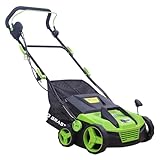 BRAST Vertikutierer Elektro Rasenlüfter | 1500-2000 Watt | 32-40cm Arbeitsbreite | 3 Modelle | großer Fangkorb Transportgriff & Klappbar | für kleine bis sehr große Rasenflächen | BRE-RV-3800