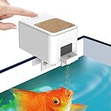 Hsthe Sea Automatischer Fischfutterspender, WLAN, für Aquarien, Futterspender, Timing, Futtervolumen, kann per Handy App Fernbedienung eingestellt Werden, mit 100 ml versiegeltem Fischfutterfach
