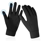 YANIKY Touchscreen Handschuhe Herren Damen, Laufhandschuhe Fleece Handschuhfutter, Warme Winddichte Fahrradhandschuhe, Thermo Handschuhe Winter Für Outdoor Laufen, Fahren, Radfahren, Wandern