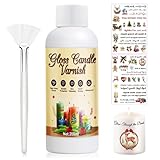 Allony Kerzenlack Weihnachten, Klarlack für Kerzen, Klarlack Glänzend, Kerzenlack für Wasserschiebefolie, Wasserfest Klarlack, High Gloss Paint for Candles, Einfach Aufzutragen, Trocknet Schnell,200ml