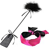 yaxinshi Erotik Bondage SM Erotik Sex Fetisch Augenmaske Augenbinde mit Federkitzler Feder Gerten Flogger, Feder Kitzler, SM Sexspielzeug