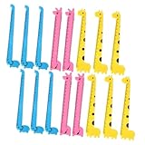 ULTECHNOVO 30 Stück Teiliges Cartoon Lineale Giraffen motiv Leichtes Kunststoff maßstab Tragbar und Platzsparend für Schüler Büro und Schule Zufällige Designs für Kreative Zufällige Farbe