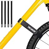 Fahrradträgergurte, 4er-Pack Trilancer Verstellbare Fahrrad-Stabilisator-Gurte, Spanngurte mit Haken und Schlaufe für Auto- und Wandhalterung, für Transport und Aufbewahrung (65 cm x 3,8 cm)