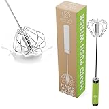 Oliver's Kitchen® Hand-Quirl - Automatischer Schneebesen - Müheloses Mixen, Schlagen, Aufschäumen, Rühren von Eiern, Butter, Sahne, Kaffee, Cocktails-| Keine Batterien - Platzsparend