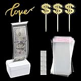 LanYing Kuchen Spardose Geld Ziehen Kuchen Geburtstag Spardose Set mit 20 Stück Klarsichtbeutel Tortendeko Geburtstag Mädchen,Kuchen Deko für Größe in 8 Zoll oder Größere