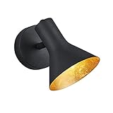 Reality Leuchten R80161002 Spotleuchte, Metall, schwarz/gold