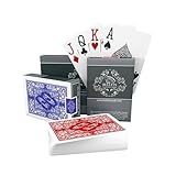 Bullets Playing Cards, 2X 54 Plastik Pokerkarten, Doppelpack, 2 Eckzeichen, Jumbo-Index, Wasserfest, Spielkarten