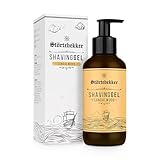 Störtebekker® Premium Rasiergel für Rasurvorbereitung - Klassische Rasur - 180ml Shaving Gel - Transparentes Rasier Gel Männer mit Sandelholz Duft - Hochwertige Inhaltsstoffe - Made in Germany