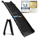 all Pets United® Hunderampe klappbar Hundetreppe Hunde- & Katzentreppe Rampe Einstiegshilfe für Kofferraum Haustiertreppe 156 x 40 cm für Große & Kleine Tiere